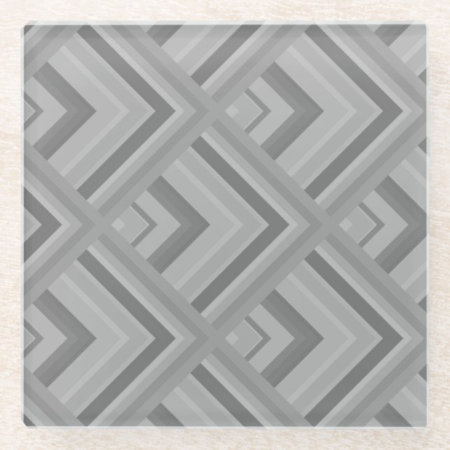 Graustufenmuster Glasuntersetzer (Vorderseite)