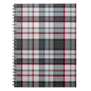 Grautexturierte Tartan kariert Notizblock