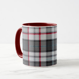 Grautexturierte Tartan kariert Tasse