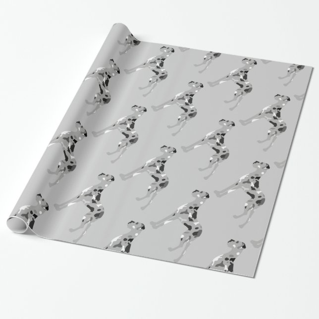 Grautiger Merle Deutsche Dogge Geschenkpapier (Ungerollt)