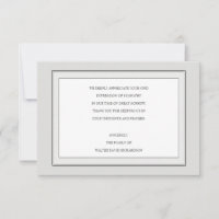 Grauton-Beileid Danke-Karte