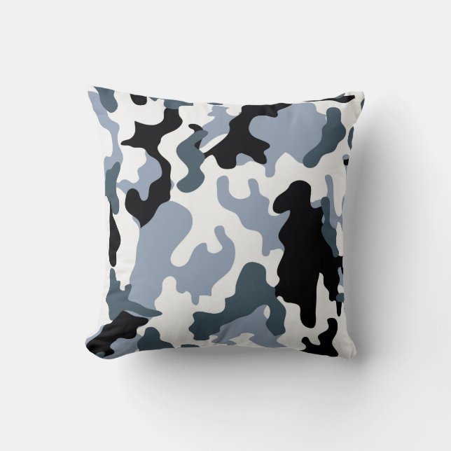 Grauton, Militärische Camouflage Kissen (Vorderseite)