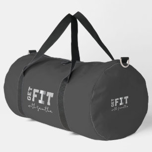 Grautöne Get Fit Fitness Hantel Logo Duffle Bag