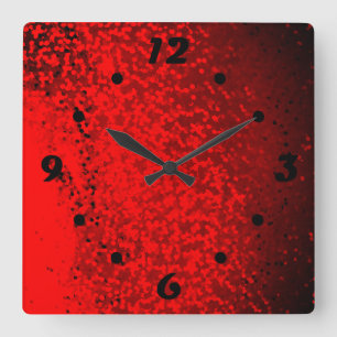 Grautürkisfarbene karierte Quadratwanduhr Quadratische Wanduhr