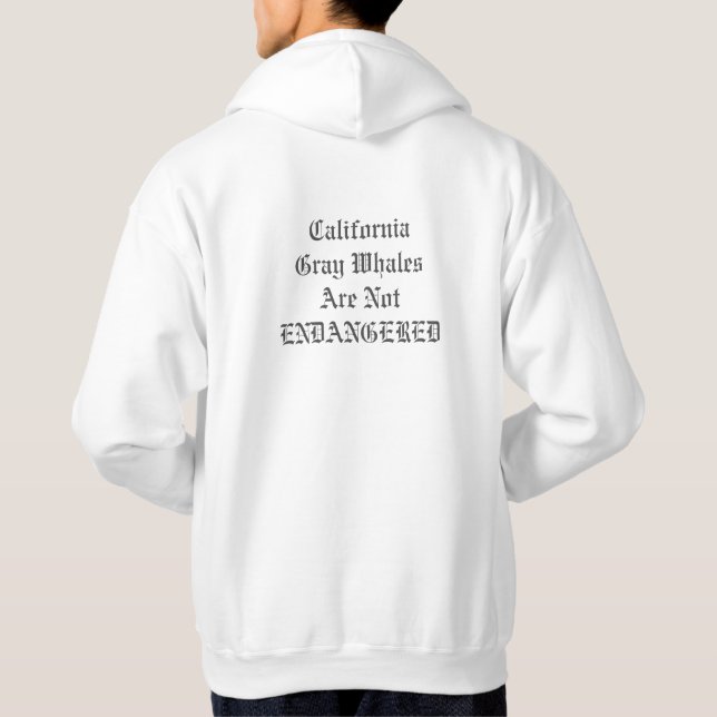 Grauwal (b) nicht endange hoodie (Rückseite)