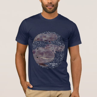 Grauwale im Raum-T-Shirt - fertigen Sie Text T-Shirt