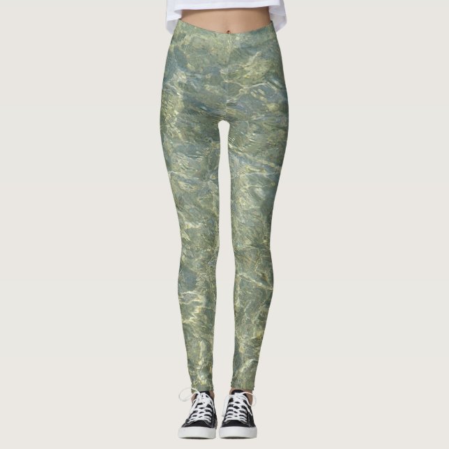 Grauwassermuster Leggings (Vorderseite)