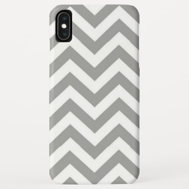 Grauweiß Zickzack Case-Mate iPhone Hülle (Rückseite)