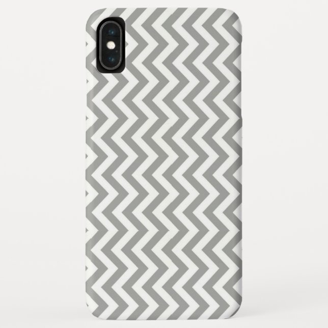 Grauweiß Zickzack Case-Mate iPhone Hülle (Rückseite)