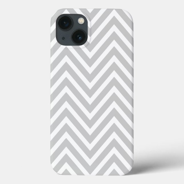 GRAUWEISS ZICKZACK PATTER Case-Mate iPhone HÜLLE (Rückseite)