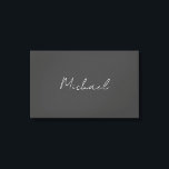 Grauweiße Handschrift Minimalistisch Ihren Namen Leinwanddruck<br><div class="desc">Haben Sie schon einmal so ein dünnes,  gut durchdachtes,  ästhetisches und bemerkenswertes Design gesehen? Die Schriftauswahl,  die Größe des Schriftartes und die Dunkelheit der Farben sind schon lange überlegt und mit viel Aufwand gestaltet worden. Das Ergebnis war so ein einzigartiges Design,  das alle beeindruckt,  die es sehen.</div>