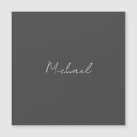 Grauweiße Handschrift Minimalistisch Ihren Namen