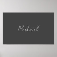 Grauweiße Handschrift Minimalistisch Ihren Namen