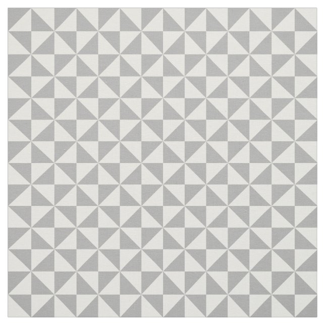 Grauweiße, moderne Dreiecke-Muster Stoff (Muster)