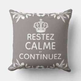 Grauweißer Olivenzweig Französisch Behalten Calm C Kissen