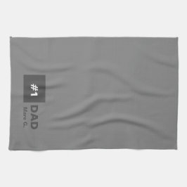 Grauweißer Vater Nummer 1 Geschirrtuch