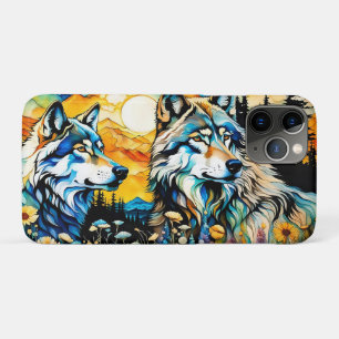 Grauwolf und Wildblumen Case-Mate iPhone Hülle