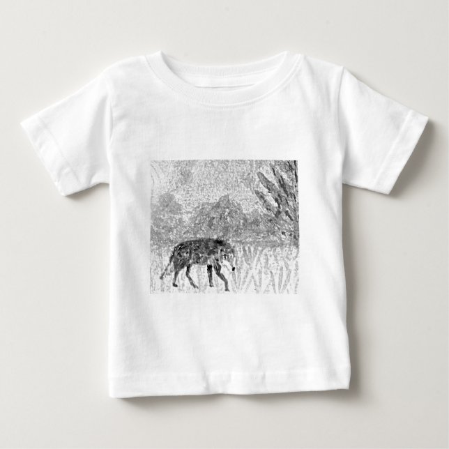 Grauwolf-Wildtier Baby T-shirt (Vorderseite)