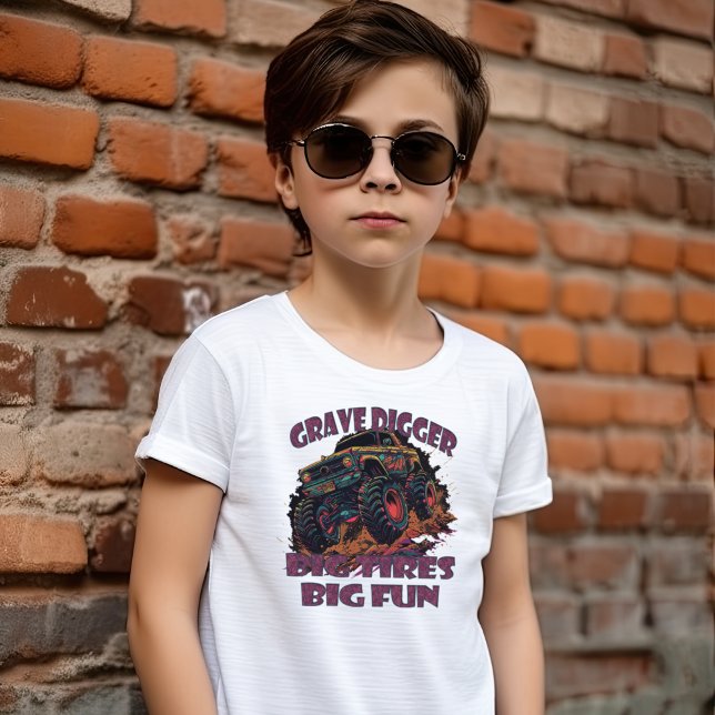 Grave Digger, Big Tips Big Fun Monster Truck T-Shirt (Von Creator hochgeladen)