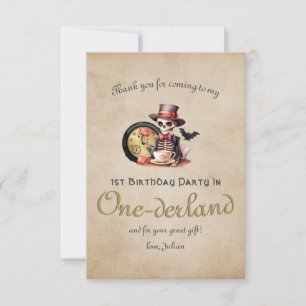 Grave Mistake Gothic Skeleton Halloween Baby Bday Dankeskarte