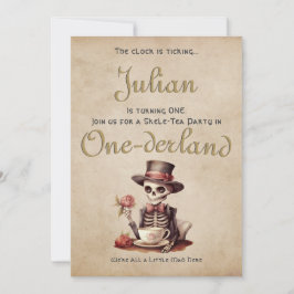 Grave Mistake Gothic Skeleton Halloween Baby Bday Einladung