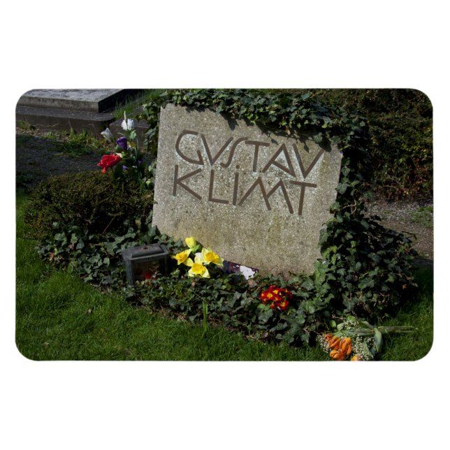 Grave von Gustav Klimt Magnet (Horizontal)