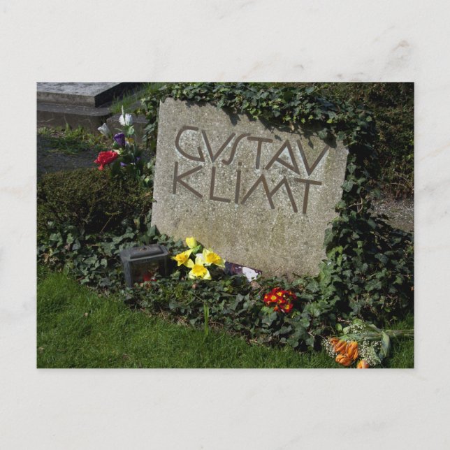 Grave von Gustav Klimt Postkarte (Vorderseite)