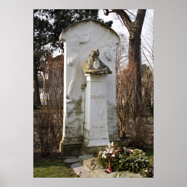 Grave von Johannes Brahms Poster (Vorne)