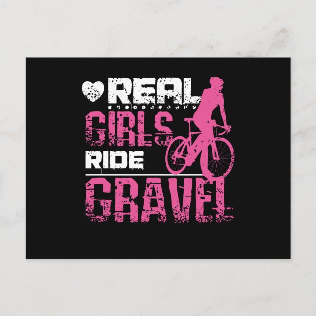 Gravel Bike Girl Postkarte (Vorderseite)