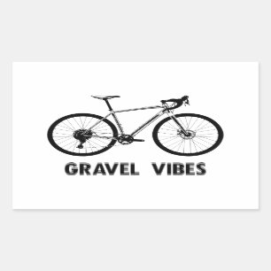 Gravel Vibes Cycling Rechteckiger Aufkleber
