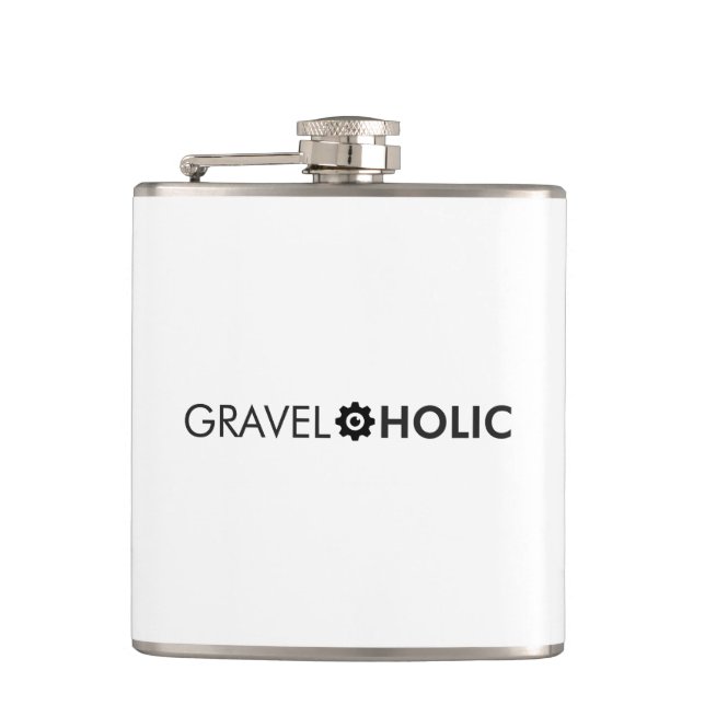 Gravelaholic Gravel Cycling Flachmann (Vorderseite)