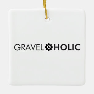 Gravelaholic Gravel Cycling Keramikornament