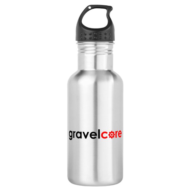 Gravelcore Gravel Cycling Edelstahlflasche (Vorderseite)