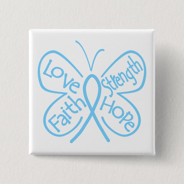 Graves Disease Butterfly Inspirierend Worte Button (Vorderseite)