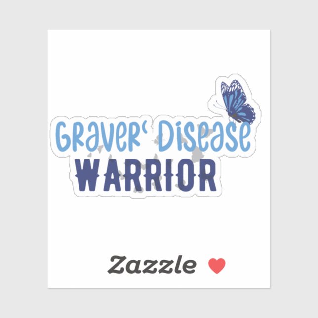 Grave's Disease Warrior Butterflies Aufkleber (Blatt)