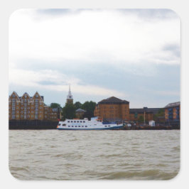 Gravesend in Kent. Quadratischer Aufkleber