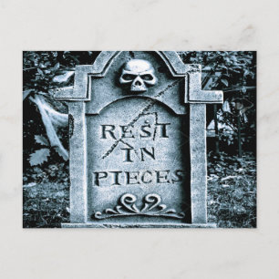 Gravestone Grave Halloween Postkarte