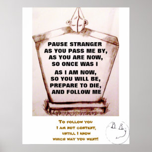 GRAVESTONE, PAUSE STRANGER JOKE Plakat