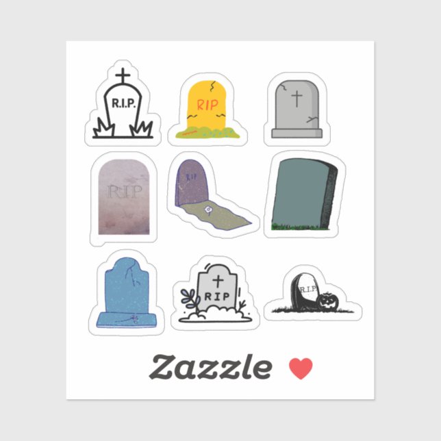 Gravestone Stickers Aufkleber (Blatt)