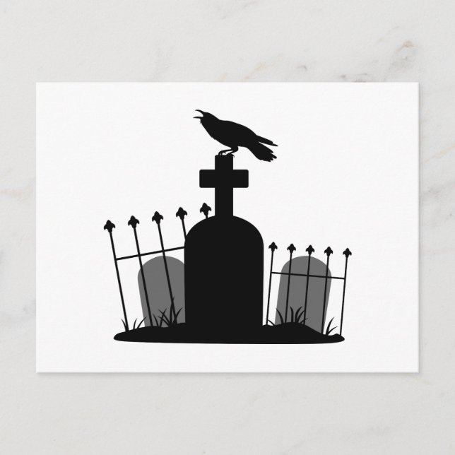 Graveyard Crow Postkarte (Vorderseite)