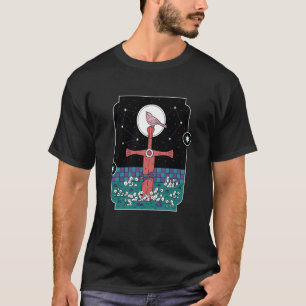 Graveyard Grave Bird Night T-Shirt