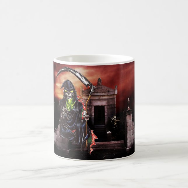 Graveyard-grimmiger Sensenmann Tasse (Mittel)