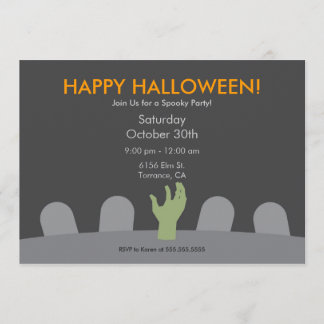 Graveyard-Halloween-Party-Einladung Einladung