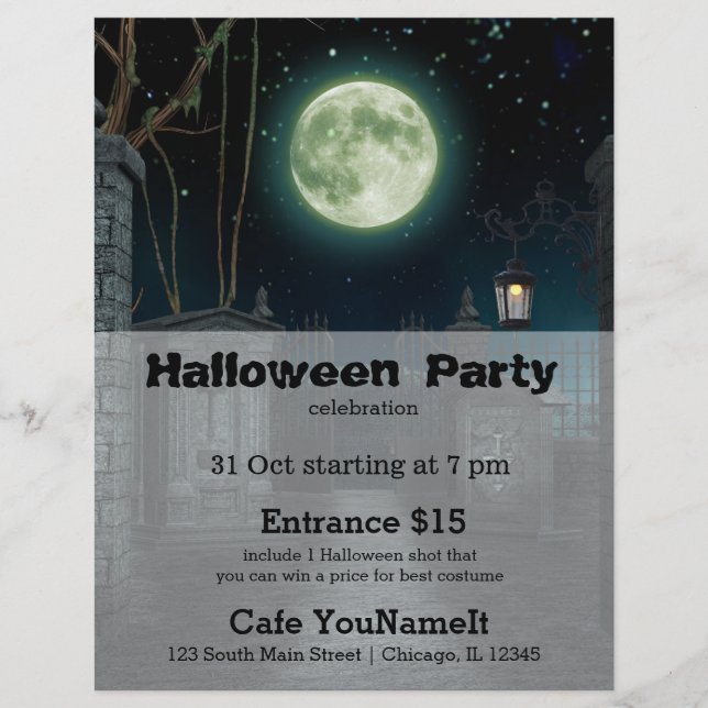 Graveyard-Halloween-Party Flyer (Vorne)