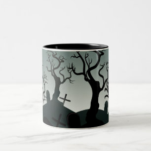 Graveyard Halloween-Tasse Zweifarbige Tasse