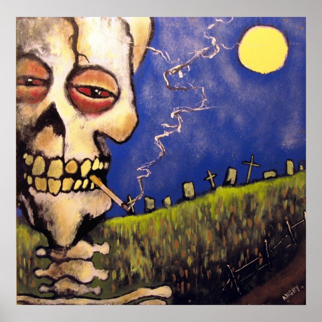 Graveyard Poet Poster von Angry Johnny (Vorne)