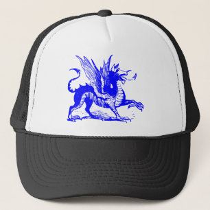Gravieren von Drachen - Blau Truckerkappe