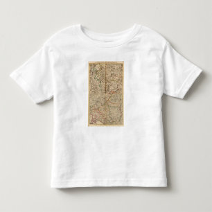 Gravierte Karte von Deutschlands Wäldern Kleinkind T-shirt
