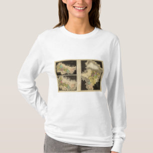 gravierte Karten der Welt T-Shirt