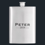 Gravierte Trauzeugen Silver Flask Flachmann<br><div class="desc">Gravierte Trauzeugen Silver Flask</div>
